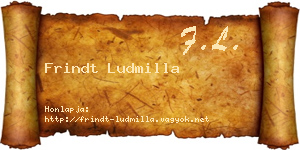 Frindt Ludmilla névjegykártya